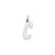 Medium Initial C Charm in Sterling Silver