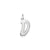 Medium Initial D Charm in Sterling Silver