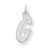 Sterling Silver Medium Initial G Charm hide-image