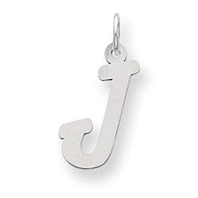 Sterling Silver Medium Initial J Charm hide-image
