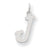 Sterling Silver Medium Initial J Charm hide-image