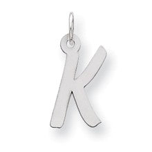 Sterling Silver Medium Initial K Charm hide-image