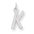 Sterling Silver Medium Initial K Charm hide-image