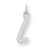 Sterling Silver Medium Initial L Charm hide-image