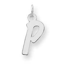 Sterling Silver Medium Initial P Charm hide-image