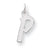 Sterling Silver Medium Initial P Charm hide-image