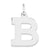 Sterling Silver Medium Block Initial B Charm hide-image