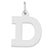 Sterling Silver Medium Block Initial D Charm hide-image