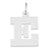 Sterling Silver Medium Block Initial E Charm hide-image