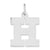 Sterling Silver Medium Block Initial H Charm hide-image