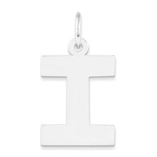Sterling Silver Medium Block Initial I Charm hide-image