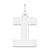Sterling Silver Medium Block Initial I Charm hide-image