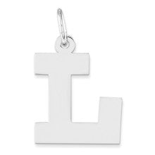 Sterling Silver Medium Block Initial L Charm hide-image