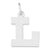 Sterling Silver Medium Block Initial L Charm hide-image