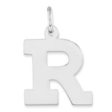 Sterling Silver Medium Block Initial R Charm hide-image