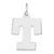 Sterling Silver Medium Block Initial T Charm hide-image