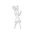 Cheerleader Charm in Sterling Silver