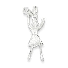 Sterling Silver Cheerleader Charm hide-image