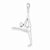 Sterling Silver Gymnast pendant, Classy Pendants for Necklace