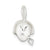 Sterling Silver Satin Diamond Cut Football Helmet Charm hide-image