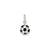 Enameled Soccer Ball Charm in Sterling Silver