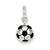 Sterling Silver Enameled Soccer Ball Charm hide-image