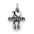 Sterling Silver Antique I (heart) Baseball Charm hide-image