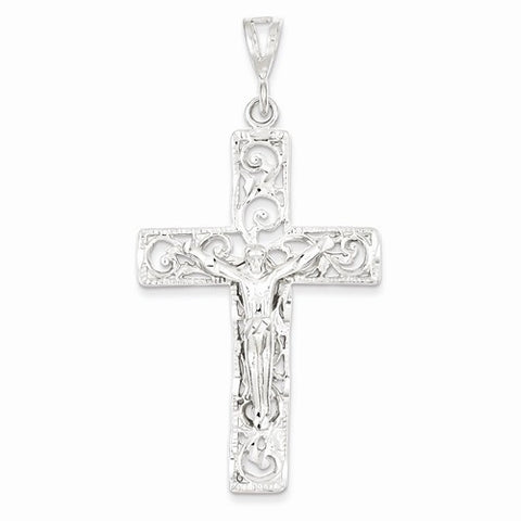 Sterling Silver Crucifix Pendant, Dazzling Pendants for Necklace