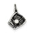Baseball Glove w/Syn. Pearl Charm in Sterling Silver