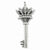 Sterling Silver Antiqued Key w/Crown Pendant, Pendants for Necklace