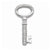 Sterling Silver CZ Key Pendant, Alluring Pendants for Necklace