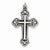 Sterling Silver Antiqued Budded Cross pendant, Gorgeous Pendants for Necklace