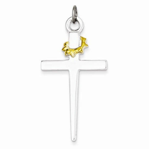 18k Gold-Plated & Sterling Silver Cross Pendant, Pendants for Necklace