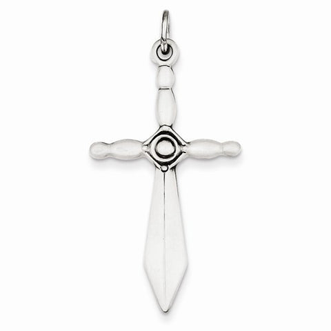 Sterling Silver Sword Cross Pendant, Pendants for Necklace