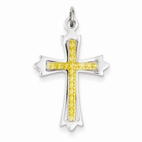 Sterling Silver & Gold-Plated Cross pendant, Delightful Pendants for Necklace