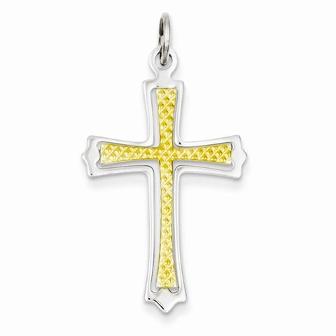 Sterling Silver & Gold-Plated Cross pendant, Exquisite Pendants for Necklace