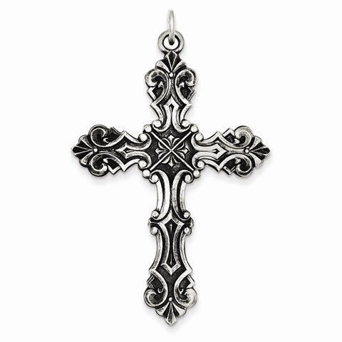 Sterling Silver Antiqued Cross Pendant, Gorgeous Pendants for Necklace