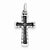 Sterling Silver Antiqued Cross Pendant, Stylish Pendants for Necklace