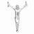 Sterling Silver Corpus (Crucified Christ) pendant, Classy Pendants for Necklace