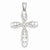 Sterling Silver CZ Cross Pendant, Classy Pendants for Necklace