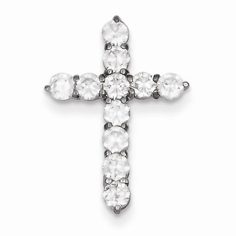 Sterling Silver CZ Cross Pendant, Dazzling Pendants for Necklace