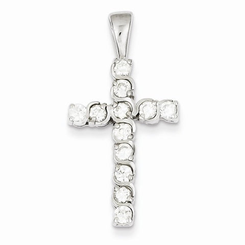 Sterling Silver CZ Latin Cross pendant, Beautiful Pendants for Necklace