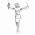 Sterling Silver Corpus (Crucified Christ) pendant, Adorable Pendants for Necklace