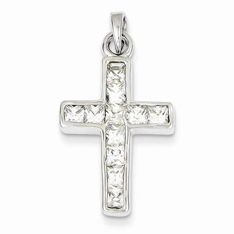 Sterling Silver CZ Latin Cross pendant, Delightful Pendants for Necklace