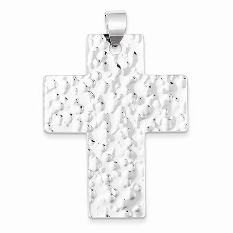 Sterling Silver Hammered Latin Cross pendant, Exquisite Pendants for Necklace