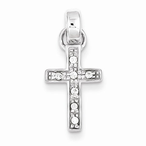 Sterling Silver CZ Latin Cross pendant, Pendants for Necklace