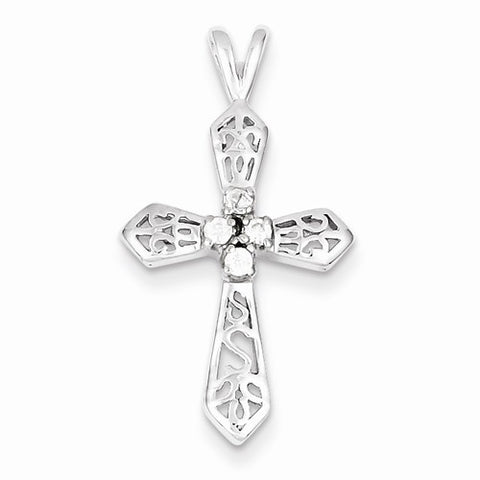 Sterling Silver CZ Passion Cross pendant, Classy Pendants for Necklace