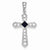 Sterling Silver CZ Passion Cross pendant, Charm