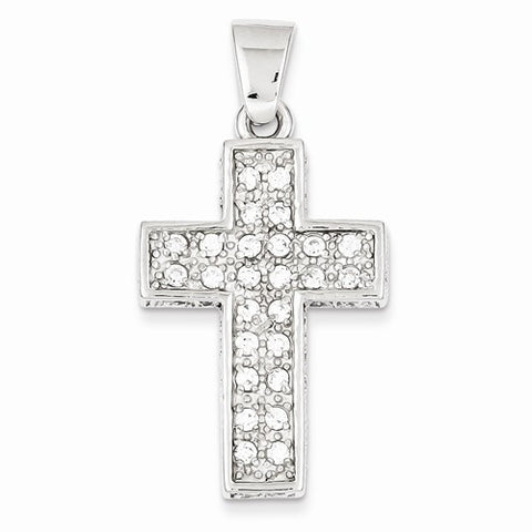 Sterling Silver CZ Latin Cross pendant, Adorable Pendants for Necklace