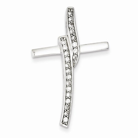 Sterling Silver CZ Cross Pendant, Pendants for Necklace